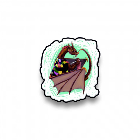 Insigne/Brose - Insigna personalizata cu brosa Knitting dragon