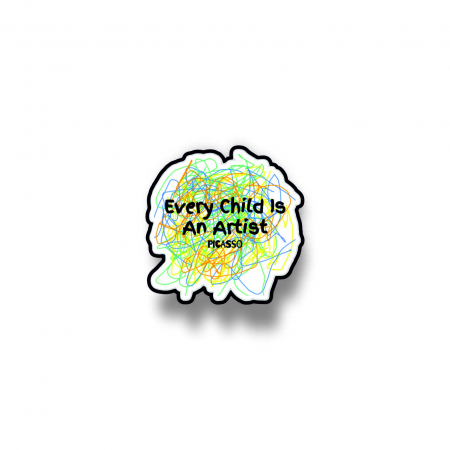 Insigne/Brose - Insigna personalizata cu brosa Every child is an artist