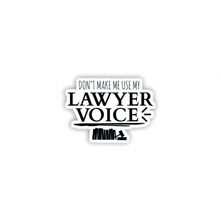 Insigne/Brose - Insigna personalizata cu brosa Lawyer voice black white