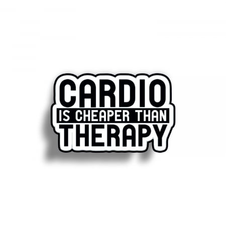 Insigne/Brose - Insigna personalizata cu brosa Cardio is cheaper than therapy