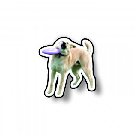 Insigne/Brose - Insigna personalizata cu brosa Corgi frisbee