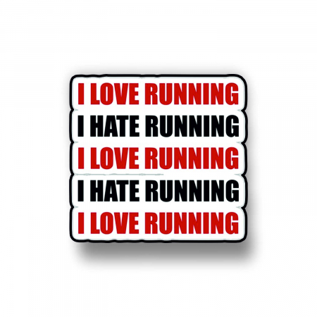Insigne/Brose - Insigna personalizata cu brosa Hate love running