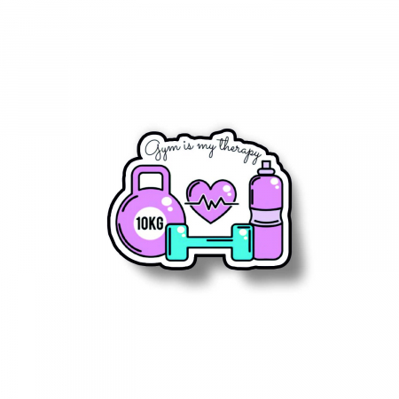Insigne/Brose - Insigna personalizata cu brosa Gym is my therapy
