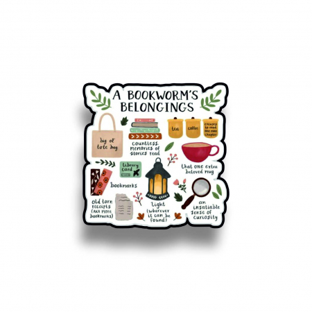 Insigne/Brose - Insigna personalizata cu brosa A bookworm`s belongings
