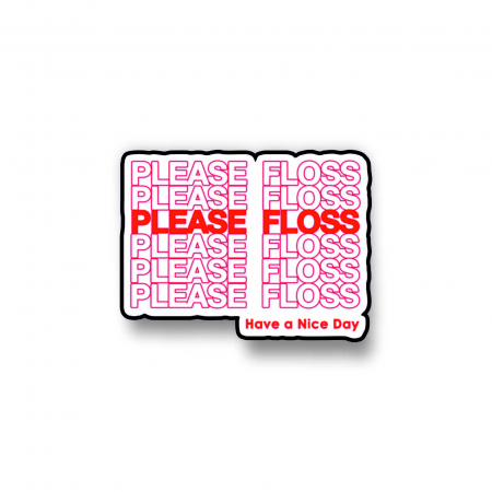 Insigne/Brose - Insigna personalizata cu brosa Please floss