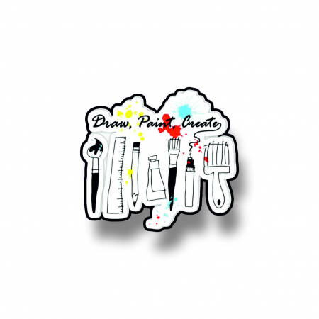 Insigne/Brose - Insigna personalizata cu brosa Draw Paint Create