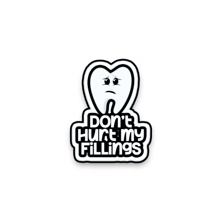 Insigne/Brose - Insigna personalizata cu brosa Don't hurt my fillings