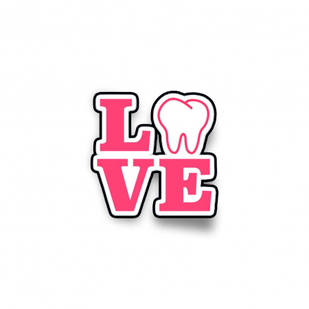 Insigne/Brose - Insigna personalizata cu brosa Love teeth