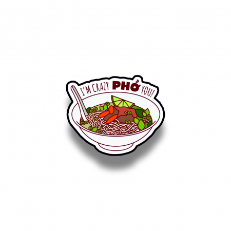 Insigne/Brose - Insigna personalizata cu brosa I'm crazy pho you