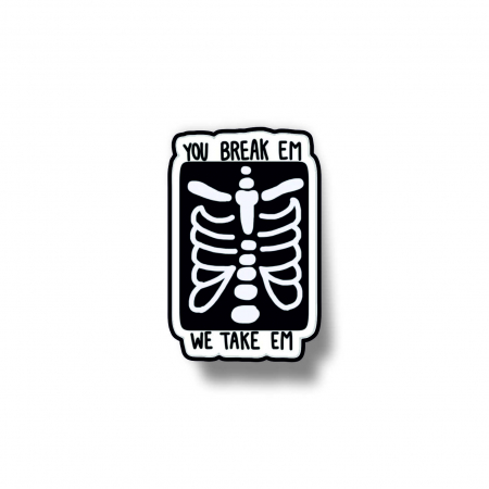 Insigne/Brose - Insigna personalizata cu brosa You break em