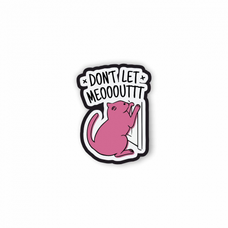 Insigne/Brose - Insigna personalizata cu brosa Let meowout