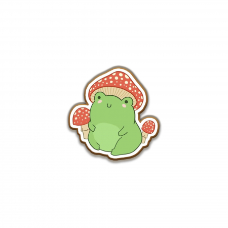Insigne/Brose - Insigna personalizata cu brosa Mushroom Frog