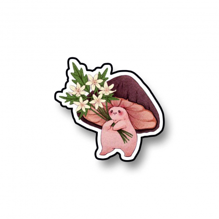 Insigne/Brose - Insigna personalizata cu brosa Mushroom with flowers