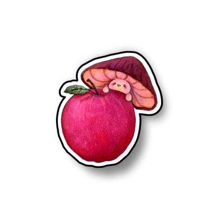 Insigne/Brose - Insigna personalizata cu brosa Mushroom on apple