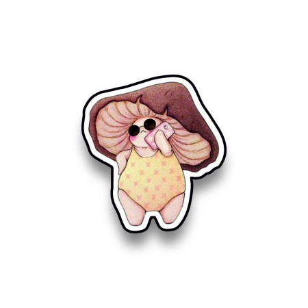 Insigne/Brose - Insigna personalizata cu brosa Mushroom on vacation