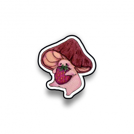 Insigne/Brose - Insigna personalizata cu brosa Mushroom with strawberry