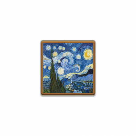 Insigna personalizata cu brosa Starry Night