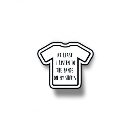 Insigne/Brose - Insigna personalizata cu brosa Bands on tshirt