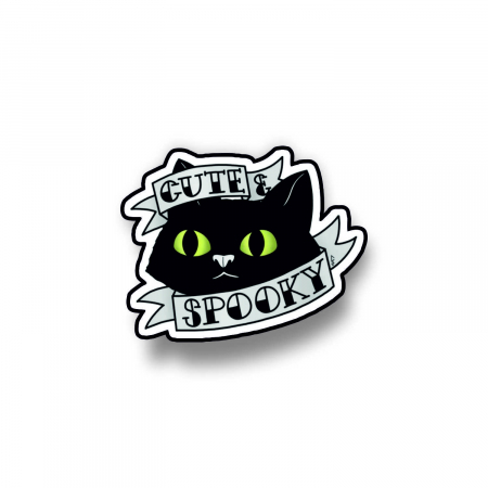 Insigna personalizata cu brosa Cute and spooky