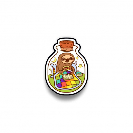 Insigne/Brose - Insigna personalizata cu brosa Sloth in a bottle