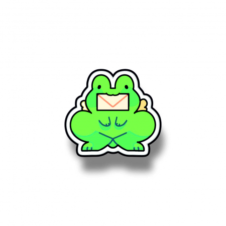 Insigne/Brose - Insigna personalizata cu brosa Frog mail