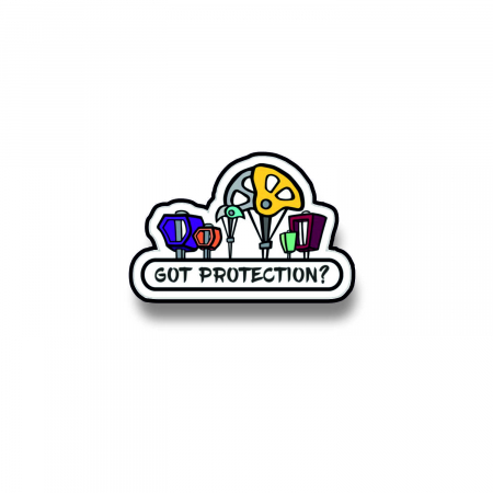 Insigne/Brose - Insigna personalizata cu brosa Got protection?