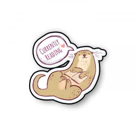 Insigne/Brose - Insigna personalizata cu brosa Otter reading