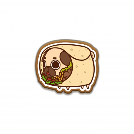 Insigne/Brose - Insigna personalizata cu brosa Pug Burrito
