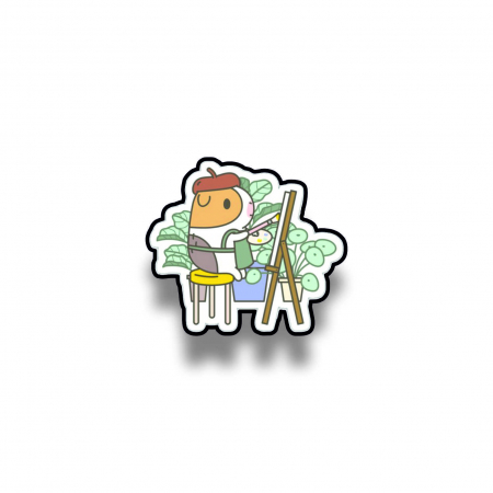 Insigna personalizata cu brosa Hamster Paint