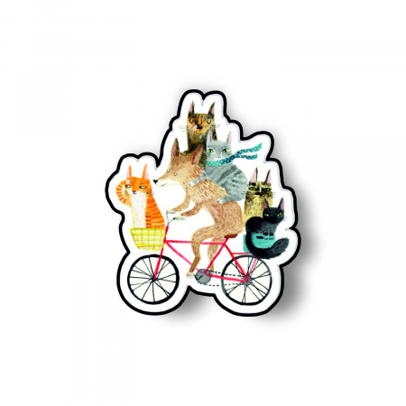 Insigne/Brose - Insigna personalizata cu brosa Cats on bike