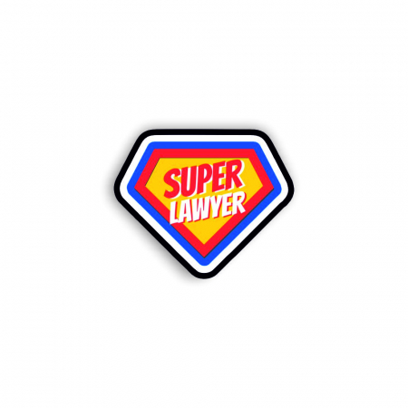 Insigne/Brose - Insigna personalizata cu brosa Super lawyer