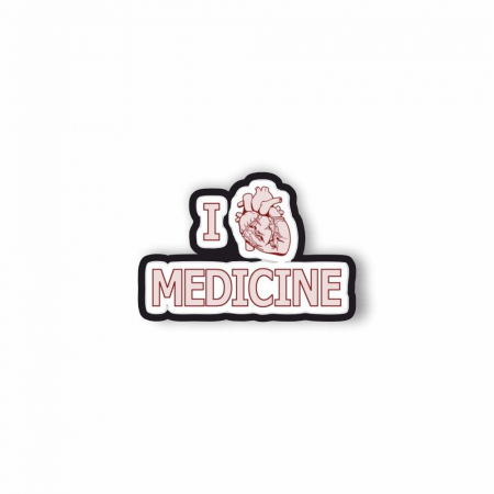 Insigne/Brose - Insigna personalizata cu brosa I heart medicine