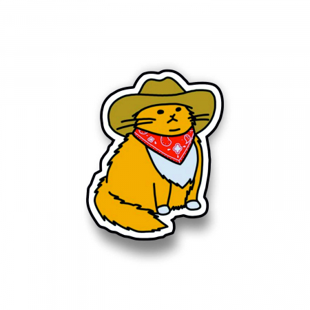 Insigne/Brose - Insigna personalizata cu brosa Cowboy cat