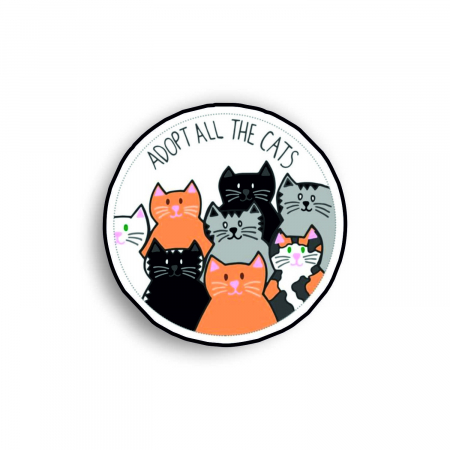 Insigne/Brose - Insigna personalizata cu brosa Adopt all the cats