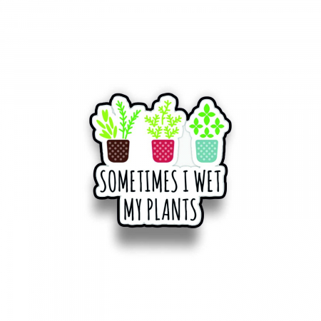 Insigne/Brose - Insigna personalizata cu brosa I wet my plants