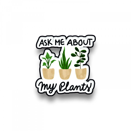 Insigne/Brose - Insigna personalizata cu brosa Ask me about my plants