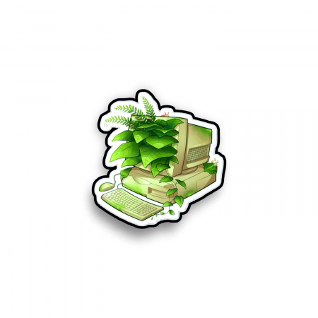 Insigne/Brose - Insigna personalizata cu brosa Plant computer