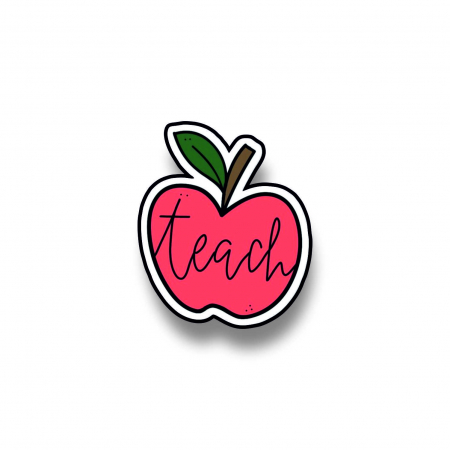 Insigne/Brose - Insigna personalizata cu brosa Teach apple