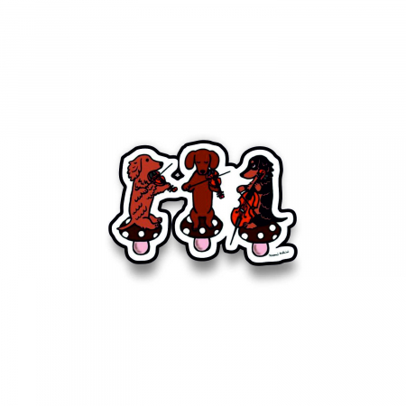 Insigna personalizata cu brosa Dogs playing violin
