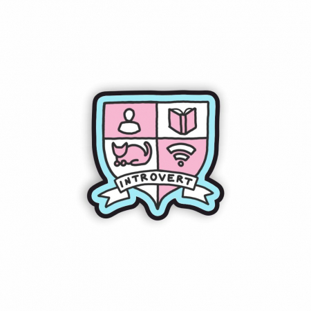 Insigne/Brose - Insigna personalizata cu brosa Introvert
