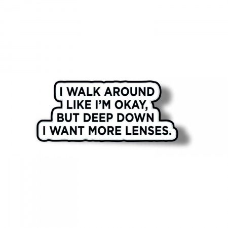 Insigne/Brose - Insigna personalizata cu brosa I need lenses