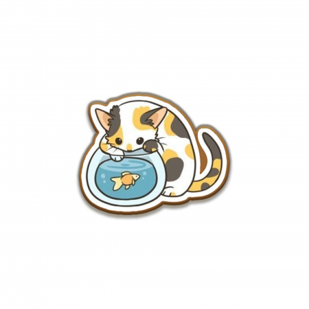 Insigne/Brose - Insigna personalizata cu brosa Naughty cat