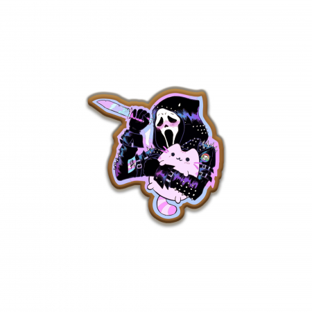 Insigne/Brose - Insigna personalizata cu brosa Scream with cat