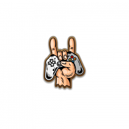 Insigne/Brose - Insigna personalizata cu brosa Gamer
