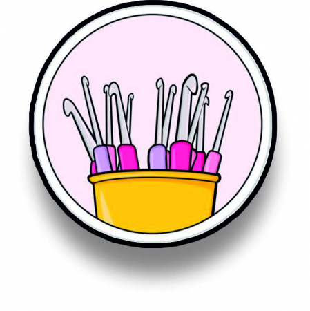 Insigne/Brose - Insigna personalizata cu brosa Crochet