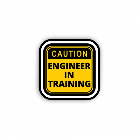 Insigne/Brose - Insigna personalizata cu brosa Caution engineer -