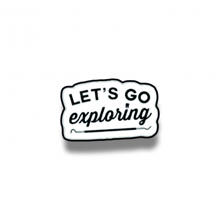 Insigne/Brose - Insigna personalizata cu brosa Let's go exploring