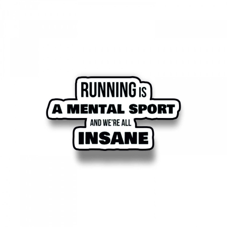 Insigne/Brose - Insigna personalizata cu brosa Running is a mental sport