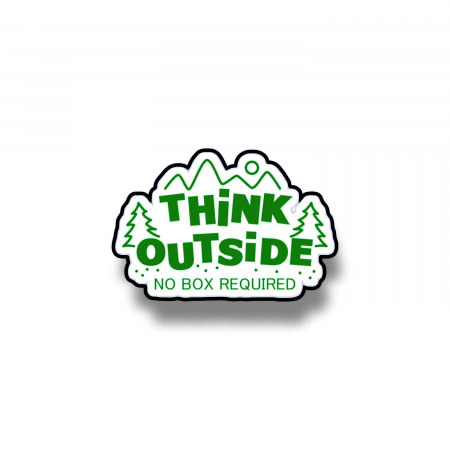 Insigne/Brose - Insigna personalizata cu brosa Think outside