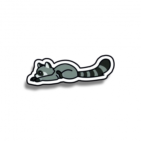 Insigne/Brose - Insigna personalizata cu brosa Raccoon yoga